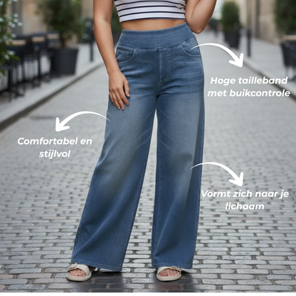Omansa Wide Comfort Denim – High Waist Support