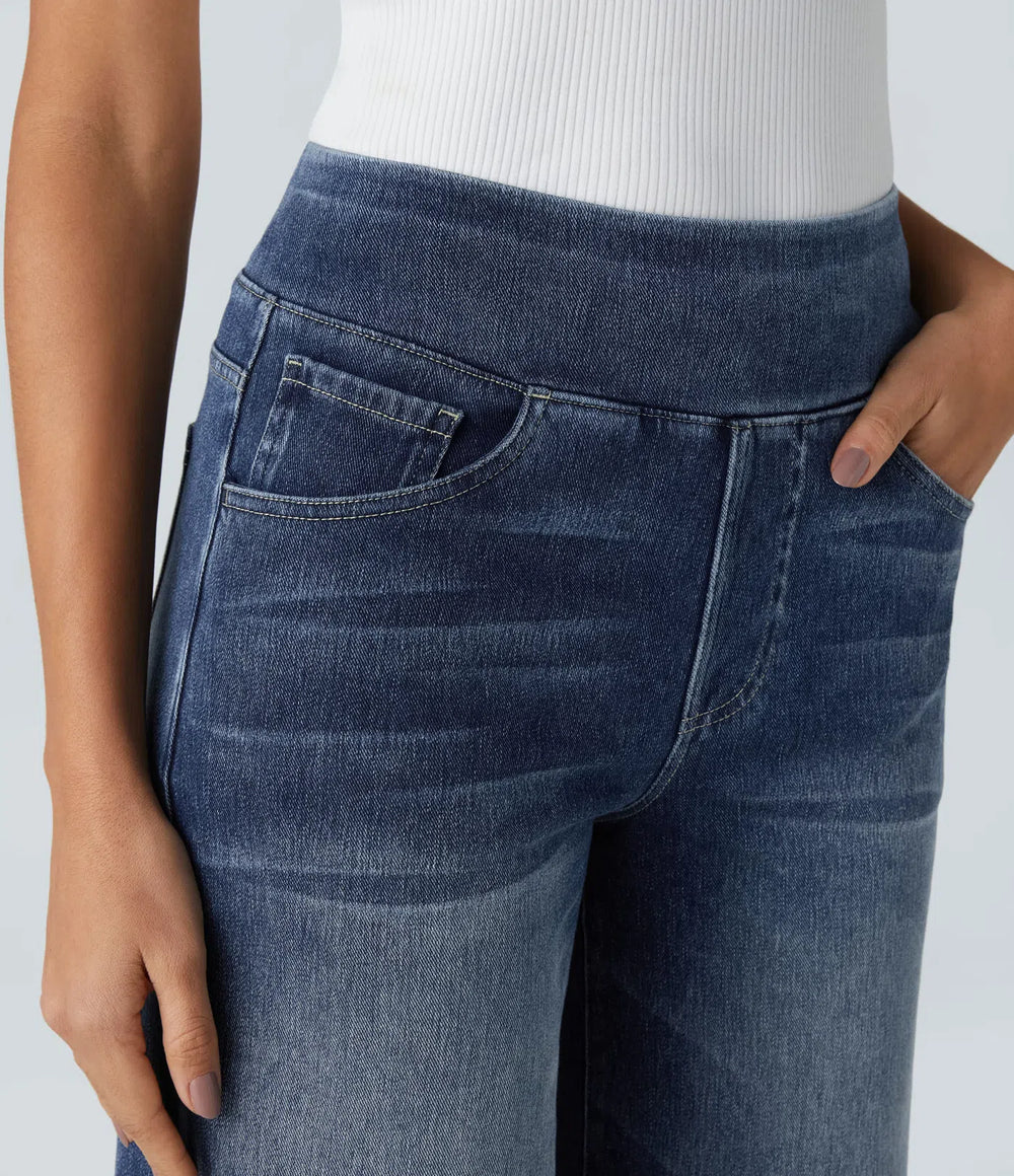 Omansa Wide Comfort Denim – High Waist Support